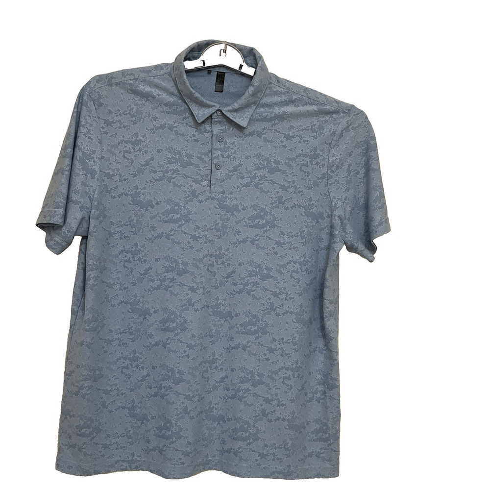 Adidas Sport Text Polo‎ Blue Fusion Golf Men's Medium